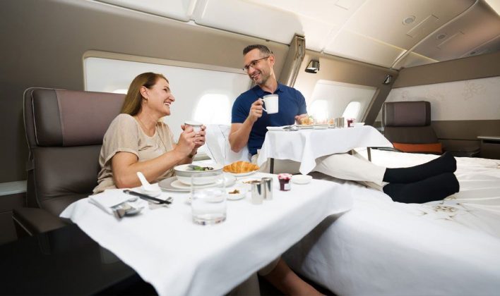 Seja para momentos de quietude solitária ou para compartilhar instantes com um ente querido, a Singapore Airlines ajusta-se aos seus desejos. (Foto: Singapore Airlines)