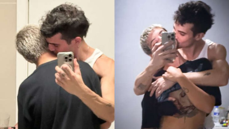 O filho de Fábio Jr. gerou um alvoroço ao compartilhar uma imagem em que se via beijando o pescoço de uma mulher não identificada. (Foto: Instagram)