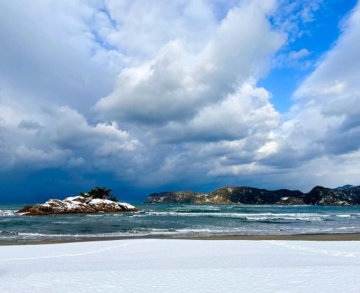 Nesse parque, a neve se encontra com a areia da praia. (Imagem: instagram)