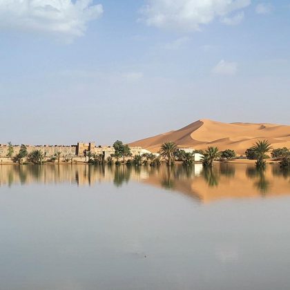 As águas preencheram o Lago Iriqui, que estava seco por 50 anos. (Imagem: reprodução instagram)