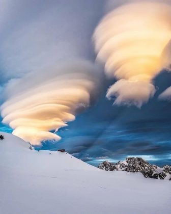 As nuvens lenticulares muitas vezes são confundidas com OVNIs. (Imagem: Instagram)