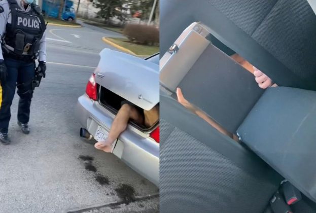 Bethany Coker descobriu um homem nu vivendo no porta-malas de seu carro (Foto: Reprodução/TikTok/@bethanycoker)