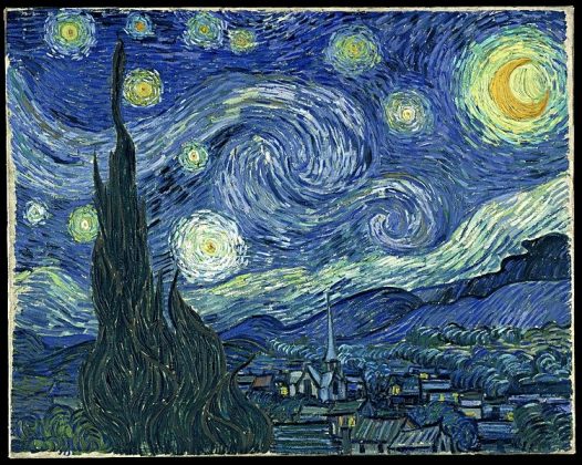 Imagens viralizaram nas redes sociais devido a semelhança com a icônica pintura 'Noite Estrelada', de Vincent Van Gogh (Foto: Reprodução/Wikimedia Commons)