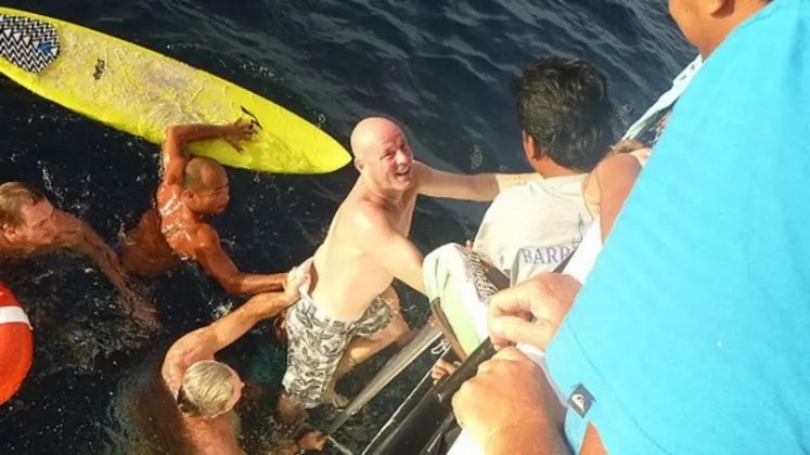 Brett Archibald caiu no mar durante a madrugada, no meio de uma tempestade, enquanto o barco navegava (Foto: Brett Archibald)