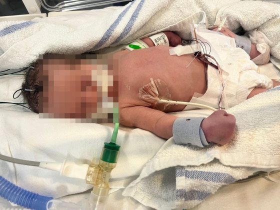 Sua filha Posie, nascida prematuramente, sobreviveu ao impacto e está em estado crítico sob cuidados médicos (Foto: Reprodução/Facebook)