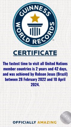 A confirmação veio em um comunicado oficial dos juízes do Guinness World Records no dia 18 de outubro (Foto: Reprodução/Instagram/@onegovailonge)