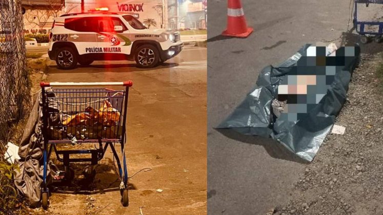 Morador de rua é encontrado morto dentro de um carrinho de supermercado. (Foto: Divulgação)