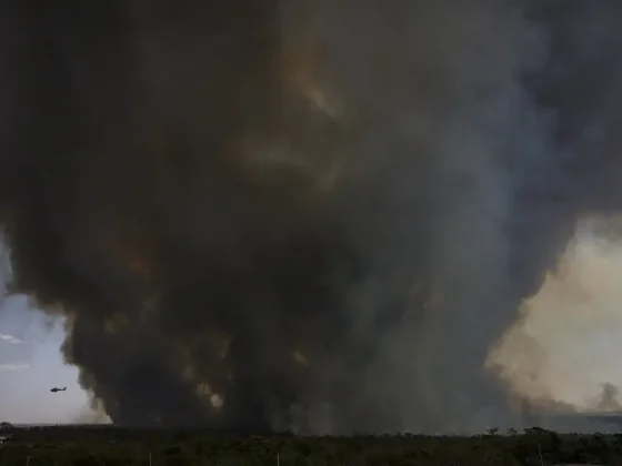 A estimativa dos cientistas é que, na década de 2010, quase cem mil pessoas teriam morrido a cada ano por respirar as pequenas partículas presentes na fuligem do incêndio.(Foto: Agência Brasil)