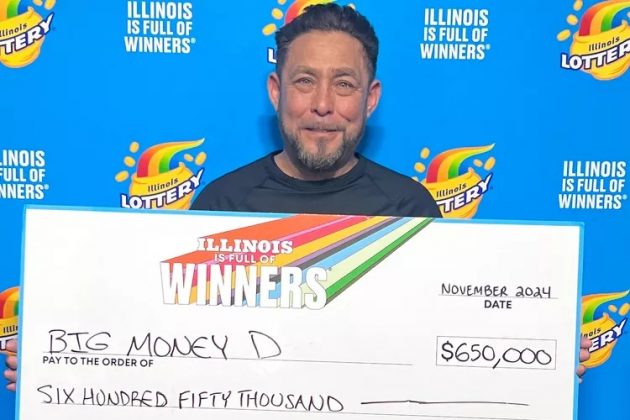 Um homem de Chicago, conhecido como Big Money D, ganhou US$ 650.000 (aproximadamente R$ 3.250.000) na loteria (Foto: Loteria de Illinois)