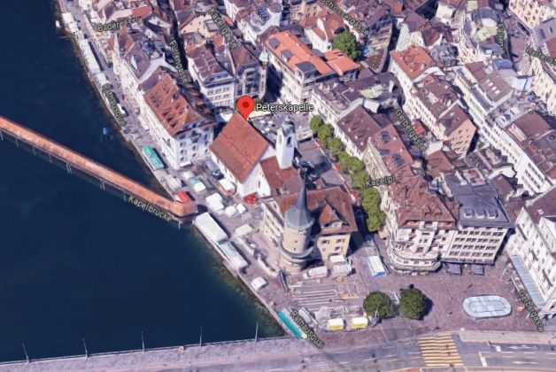 Experimento foi realizado na Capela de São Pedro em Lucerna, na Suiça (Foto: Reprodução/Google Maps)