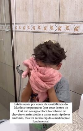 Caso a alergia surja, Jhenifer precisa esfriar seu corpo com água fria, sem usar o chuveiro, para evitar mais desconforto (Foto: Reprodução/Instagram/@jheniveronica)