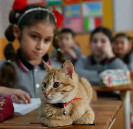 Sua presença encantou alunos e professores. (Imagem: reprodução instagram)