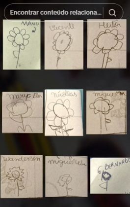 Então, ela pediu para seus alunos desenharem uma flor (Foto: Reprodução/TikTok/@keaguiarr)