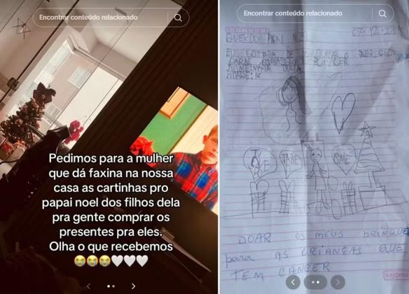 A carta, compartilhada por Jéssica Fontoura em um vídeo no TikTok, viralizou e alcançou mais de 117 mil visualizações em apenas cinco dias (Foto: Reprodução/TikTok/@jessicafontoura_personal)