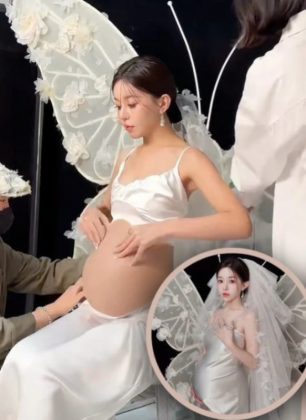 A moda ganhou destaque após a influenciadora Meizi Gege compartilhar nos bastidores de seu próprio ensaio, revelando como se prepara para a sessão de fotos com a ajuda de um fotógrafo (Foto: Reprodução/South China Morning Post)