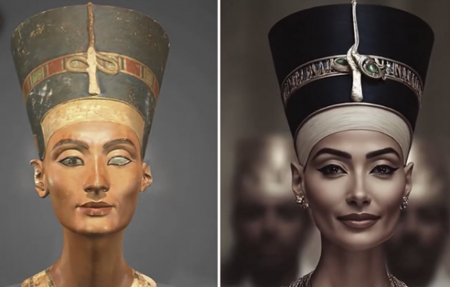 Nefertiti foi uma das rainhas mais influentes do Egito Antigo. (Imagem: reprodução Instagram)