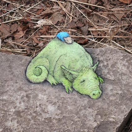 Zinn não precisa emoldurar suas obras. Elas são efêmeras e ganham valor justamente por sua existência momentânea, como o próprio artista declara (Foto: Reprodução/Instagram/@davidzinn)