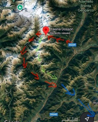 Ventos fortes, neblina e o risco elevado de avalanches obrigaram as equipes a interromper temporariamente as buscas (Foto: X)