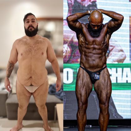 "Leonardo eliminou 110kg com dedicação e determinação." (Imagem: reprodução Instagram / @leomackina)