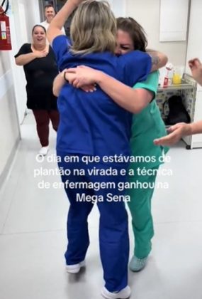 Nathália, a colega que divulgou o vídeo, explicou que, logo depois da euforia, a "vencedora" descobriu que não tinha ganhado nada (Foto: Reprodução/TikTok)