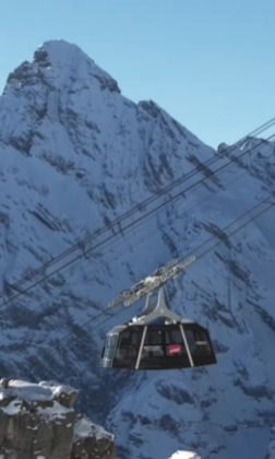 Teleférico mais íngreme do mundo é inaugurado nos Alpes Suíços (Foto: Schilthornbahn 20XX)