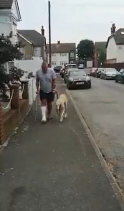 A história começa quando Jones notou que seu cão estava mancando, o que gerou preocupação. Por precaução, o homem levou seu bichinho ao veterinário, onde fez uma série de exames, incluindo um raio-x (Foto: Reprodução/X)