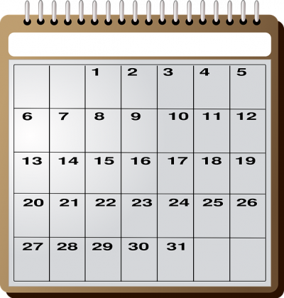 O calendário gregoriano se repete em determinados anos. (Imagem: Pixabay)