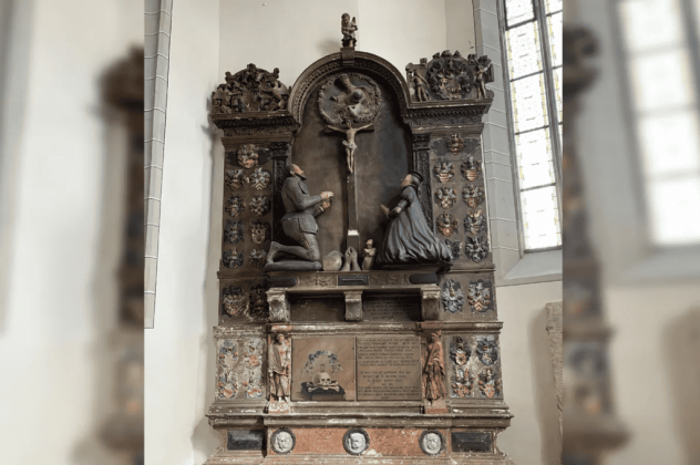 As moedas foram encontradas na Igreja de Santo André, uma construção gótica localizada em Eisleben, uma cidade no estado centro-leste da Saxônia-Anhalt, na Alemanha. (Foto: Gabinete Estadual de Moedas da Saxônia-Anhalt)