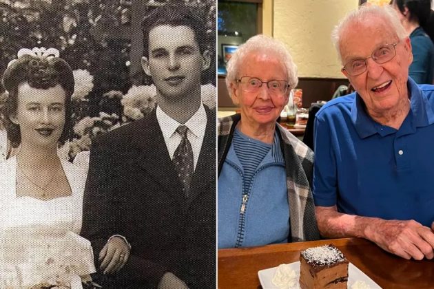 Casal de 100 anos celebra 82º aniversário de casamento e revela o segredo para uma relação duradoura (Foto: Macey Montgomery)