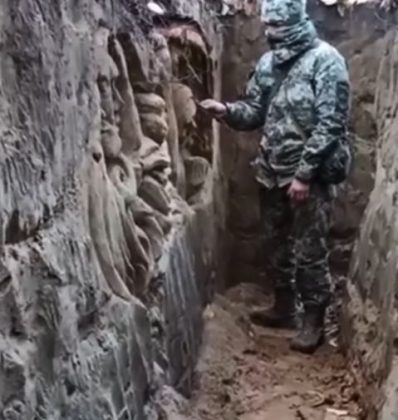 Durante a guerra na Ucrânia, um soldado mostrou heroísmo e criatividade nas trincheiras. (Imagem: reprodução instagram)