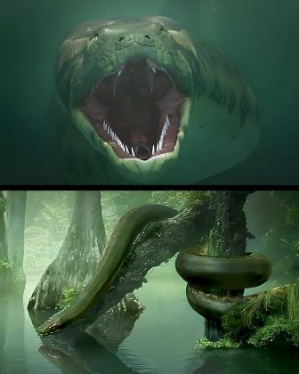 Titanoboa cerrejonensis é a maior serpente já descoberta. (Imagem: reprodução instagram)