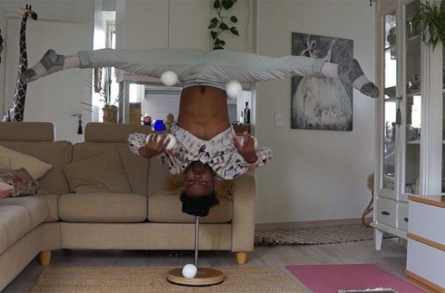 José Valencia, artista de circo colombiano, acaba de quebrar um recorde impressionante: o homem ficou o maior tempo fazendo malabarismo com cinco bolas de cabeça para baixo (Foto: Reprodução/Instagram)