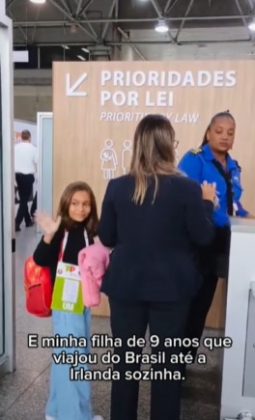 Brenda não se abala com os julgamentos. Ela garante que a filha esteve segura o tempo todo, sob os cuidados da equipe da companhia aérea (Foto: Reprodução/Instagram)