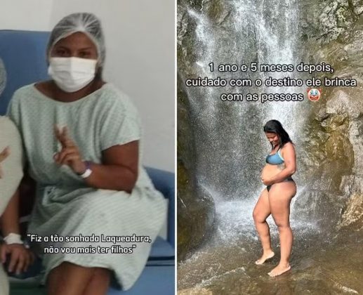 Jéssica Siqueira, artesã de Bertioga, São Paulo, não esperava que sua vida tomaria esse rumo. Com 30 anos, ela já era mãe de dois filhos e havia decidido fazer laqueadura para não ter mais filhos (Foto: Reprodução/Instagram)