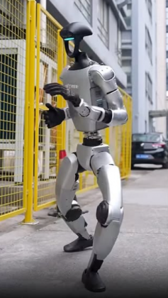 A empresa chinesa de robótica Unitree divulgou um vídeo do robô G1. (Imagem: reprodução Instagram)