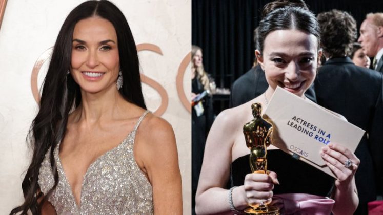 Demi Moore, que concorria ao Oscar de Melhor Atriz por sua atuação em "A Substância", utilizou suas redes sociais para compartilhar seus sentimentos após a cerimônia do último domingo (2) (Foto: X)