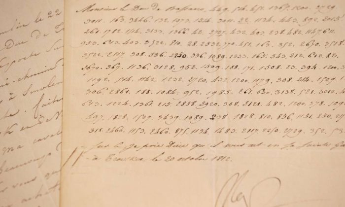 Datada de julho de 1809, a correspondência foi enviada ao arqui-reitor Jean-Jacques-Régis de Cambacérès e apresenta uma tentativa clara de manipular a narrativa (Foto: X)
