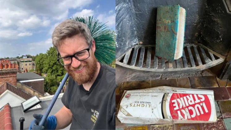Entre fuligem, fulgor e surpresas dignas de um romance policial, o londrino Josh Firkins transformou a rotina de limpar chaminés em um ofício repleto de histórias inesperadas (Foto: X)